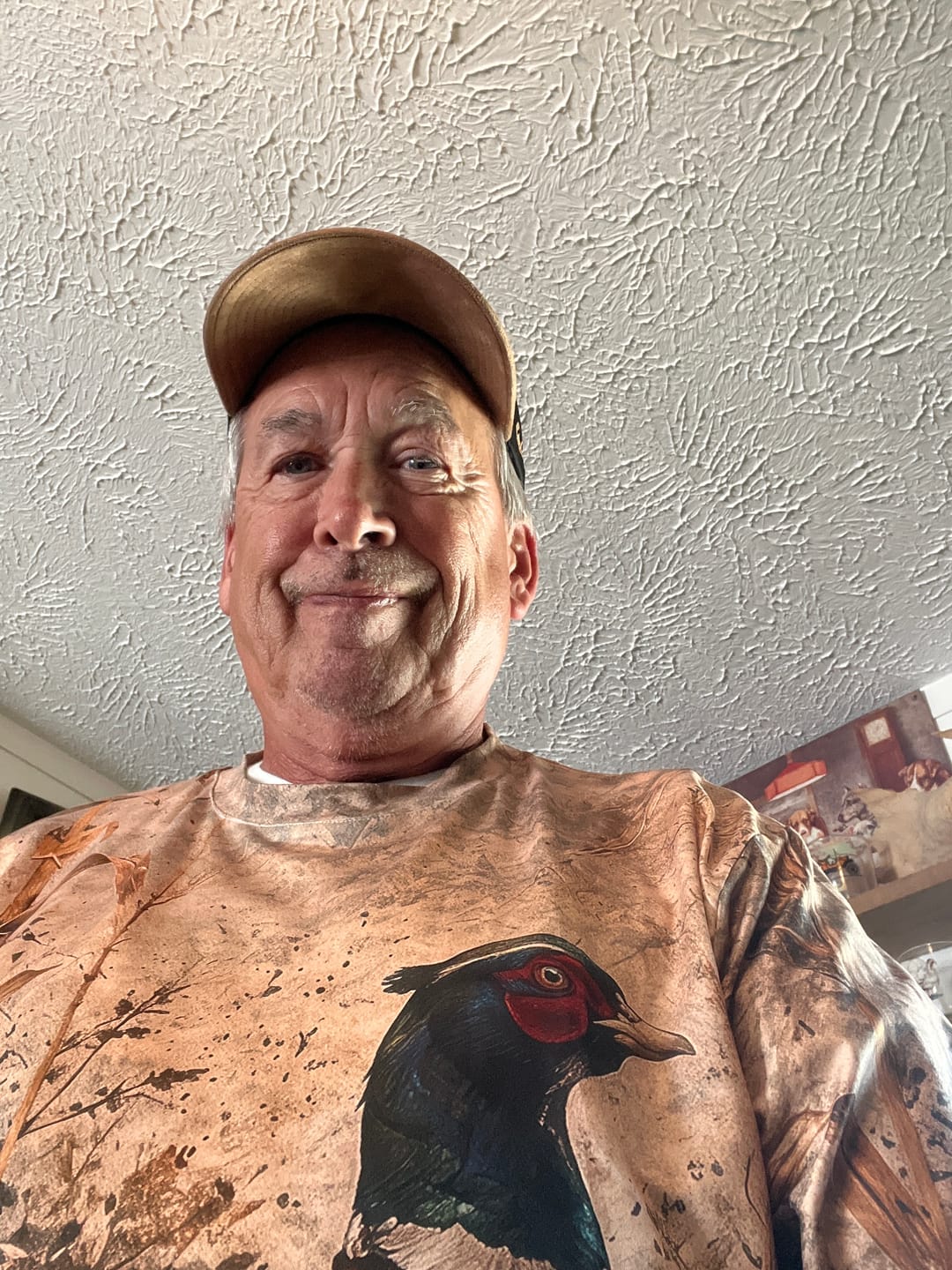 Customer photo review of Performance Hunting Long Sleeve - Golden Cornfield Pheasant Flush - TBT336