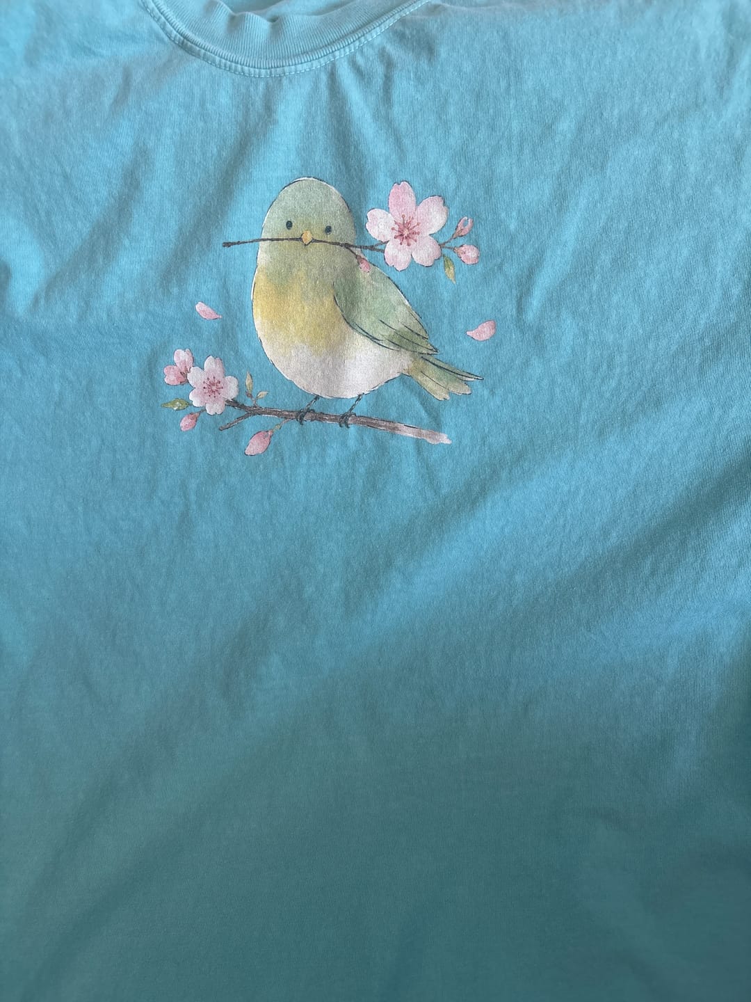 Customer photo review of Cherry Blossom Buddy T-Shirt