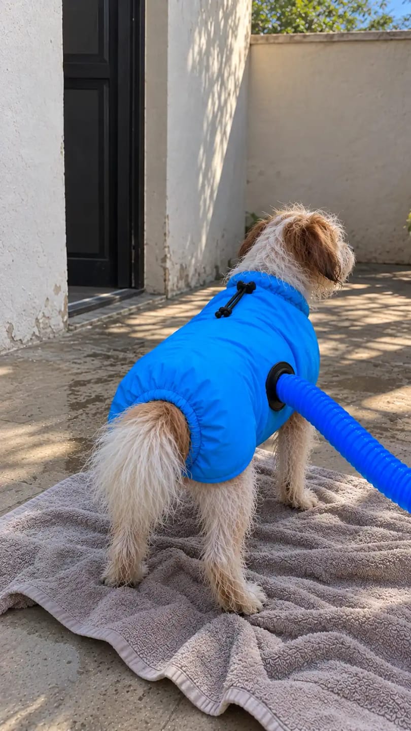 Customer photo review of Bolsa de Secado Rápido para Mascotas