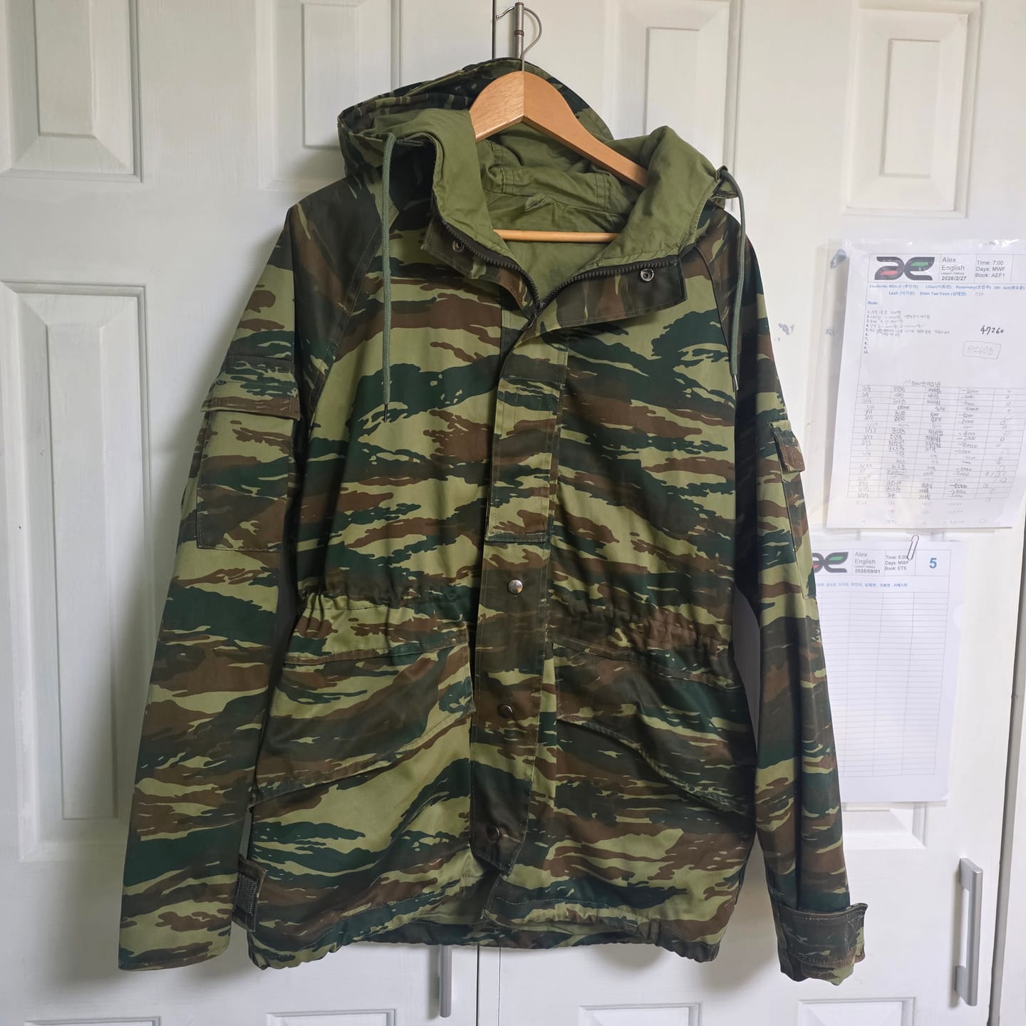 Customer photo review of Original Greek Military M65 Field Parka Liner Hood Army Jacket Lizard Camo