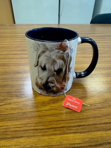 Customer photo review of Watercolour Realistic Portrait - Personalised Mug