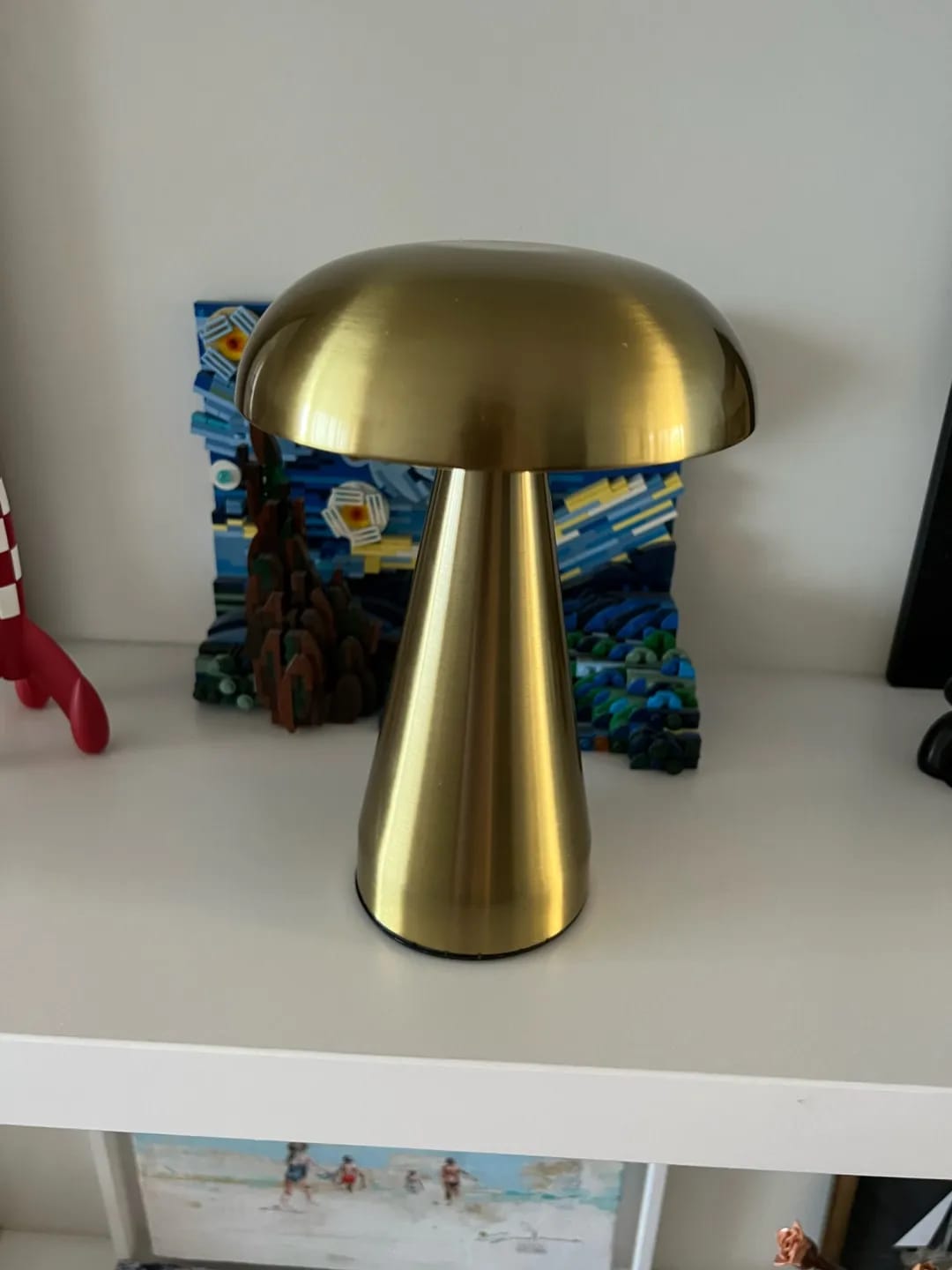 Customer photo review of Copper Table Lamp for Nightstand, Dome Shade, 23 cm
