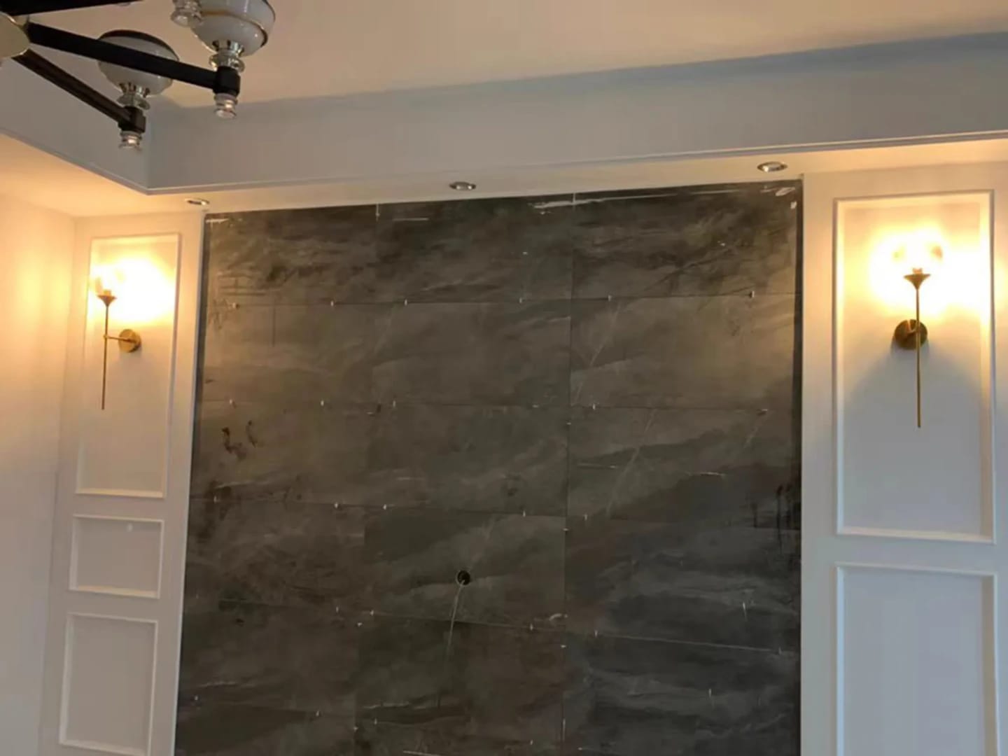 Customer photo review of Glass Wall Sconce for Hallway, Amber or Clear, 15 to 60 cm