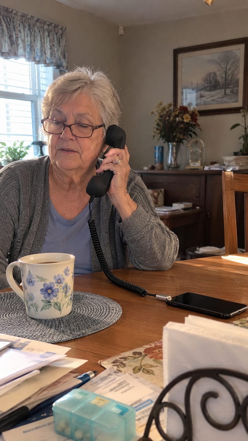 Customer photo review of Retro Corded Telephone Handset