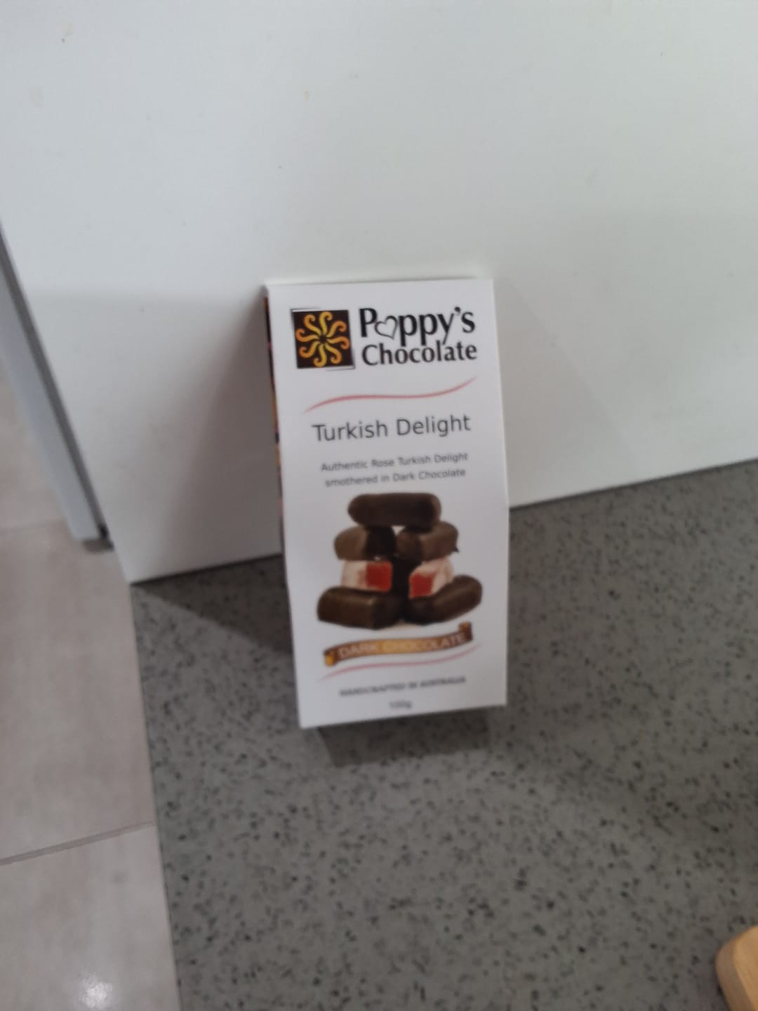 Customer photo review of Chocolate Coated Turkish Delight Dark Chocolate 100g