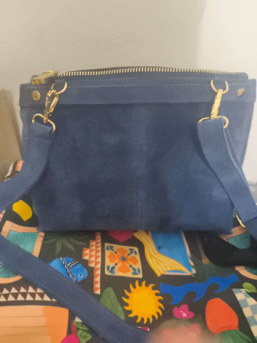 Customer photo review of BORSA MINI SOFY CAMOSCIO JEANS