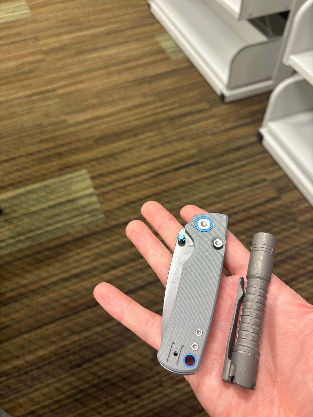 Customer photo review of ReyLight Pineapple Mini Titanium Stonewashed Frag Flashlight (RLPNMNSWFG)