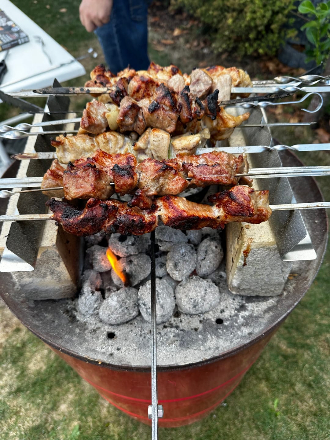 Customer photo review of Schweine-Schaschlik Original - Mayonnaise Zwiebel Kräuter Marinade | mySchaschlik