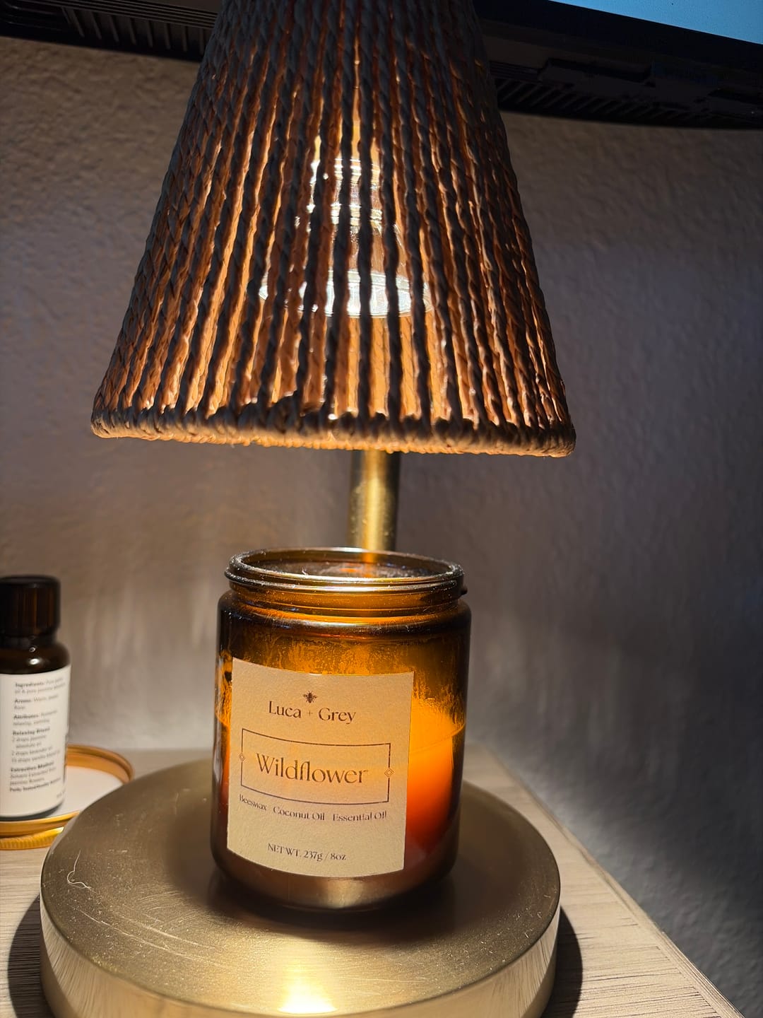 Customer photo review of Wildflower Beeswax Candle