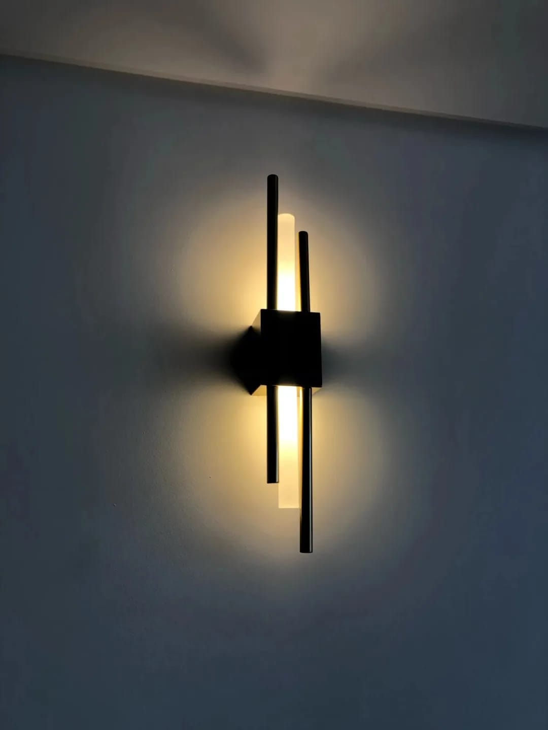 Customer photo review of Curved Wall Light for Bedside, Acrylic Diffuser Sconce