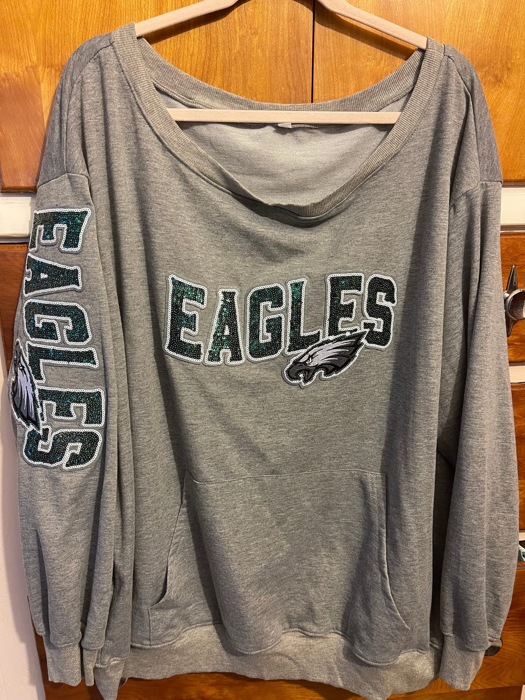 Customer photo review of Philadelphia Football Chenille Patch - PATCH ONLY - 10.5" Iron On Applique