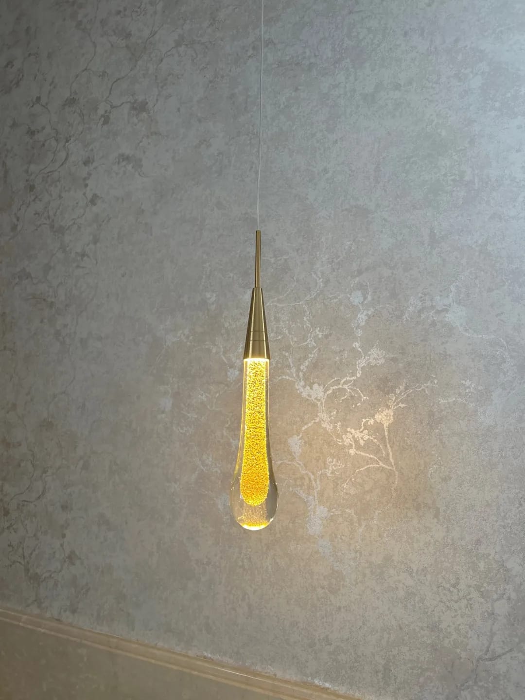 Customer photo review of Crystal Drop Pendant Light for Dining Table, 6 to 30 cm