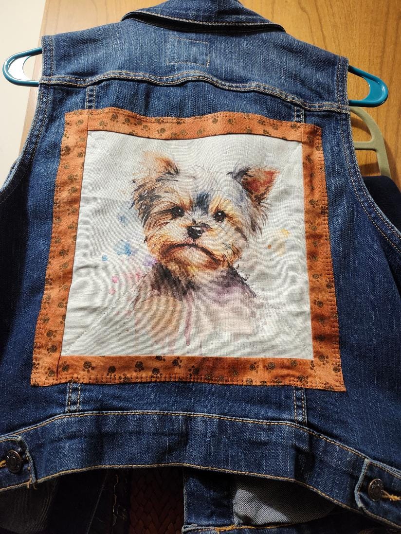 Customer photo review of Watercolor Yorkshire Terrier Portrait Fabric Panel