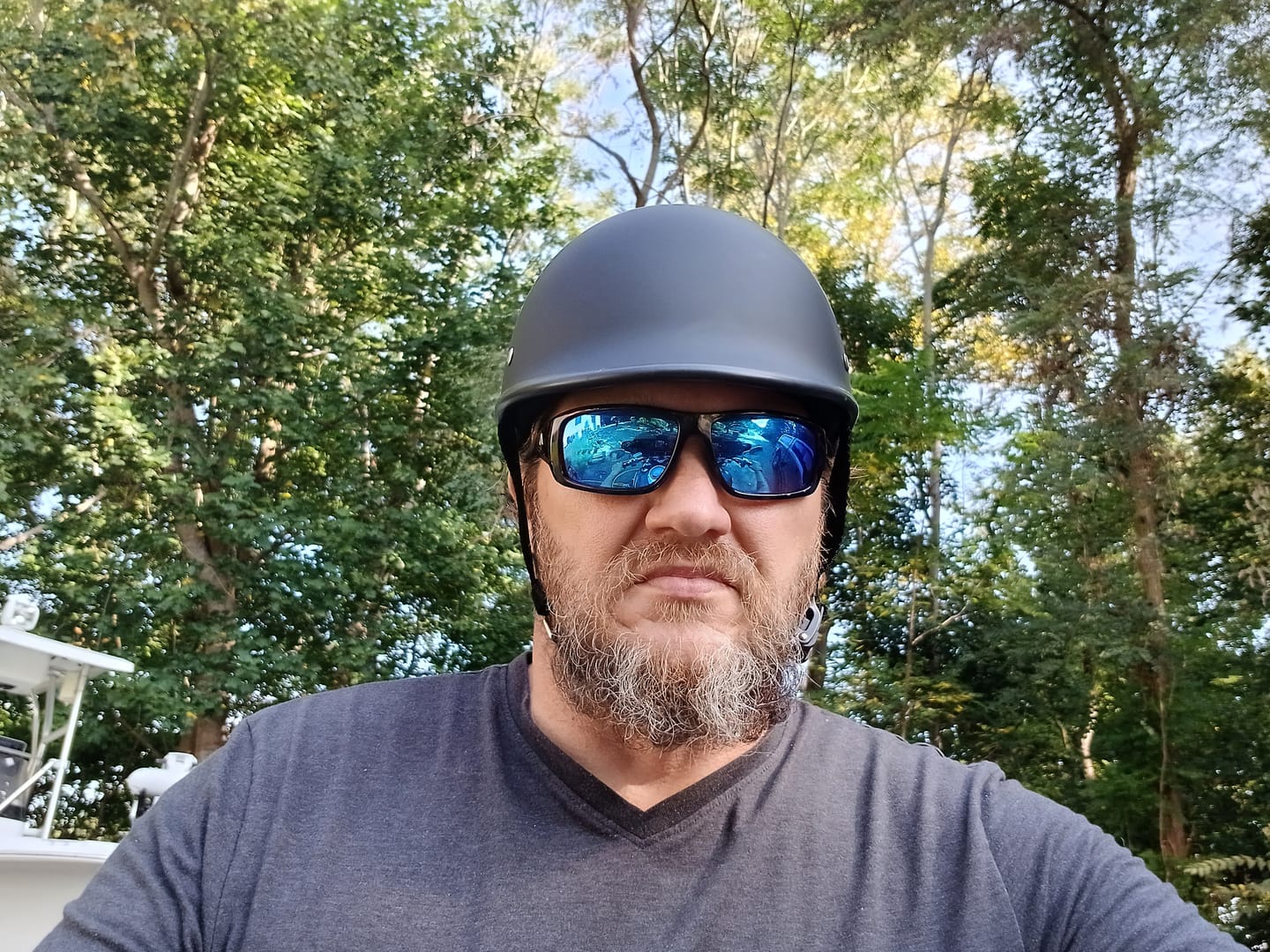 Customer photo review of Smallest & Lightest DOT Polo Helmet- Matte Black