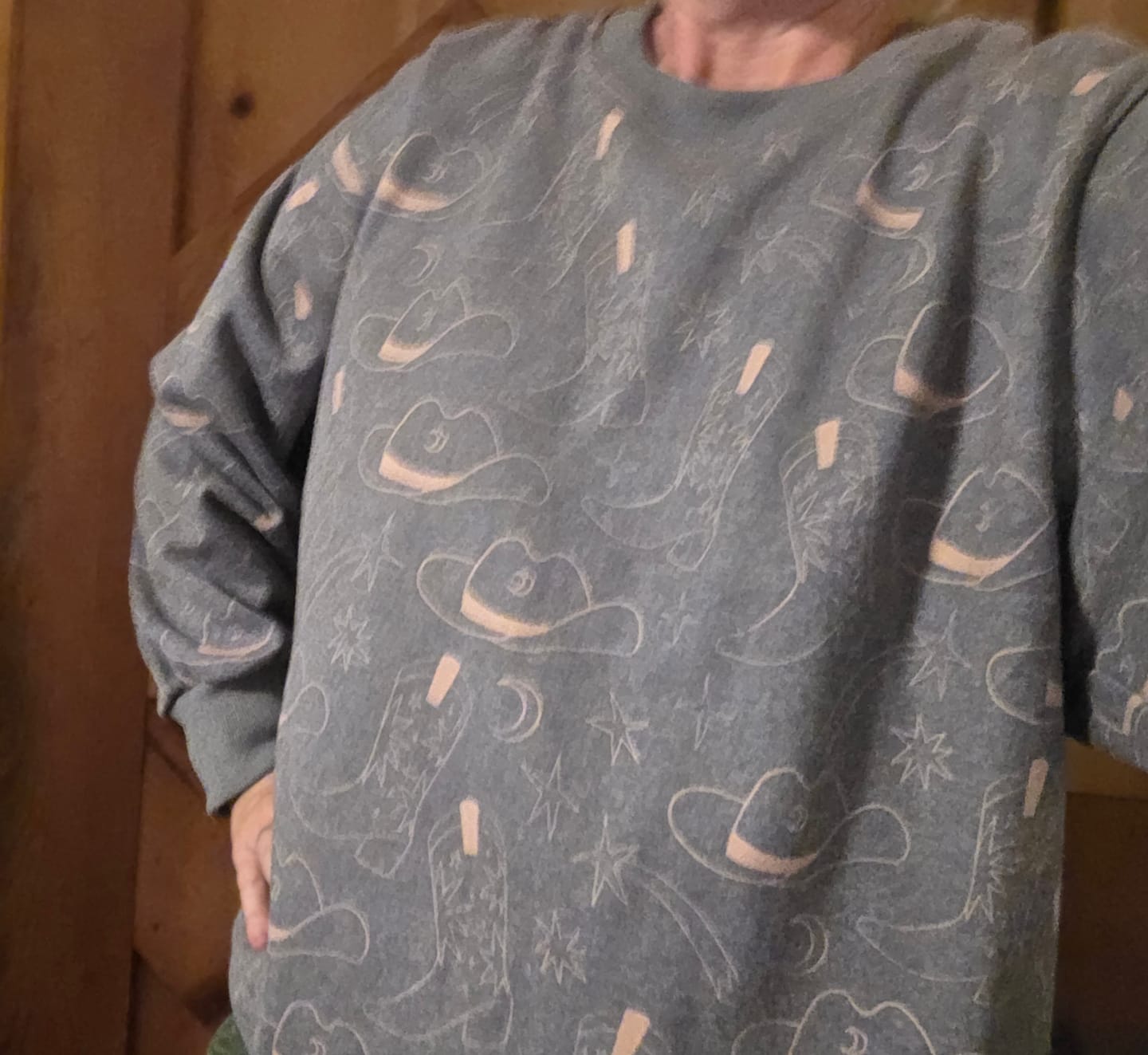 Customer photo review of Cowboy Essentials Comfy Sweatshirt