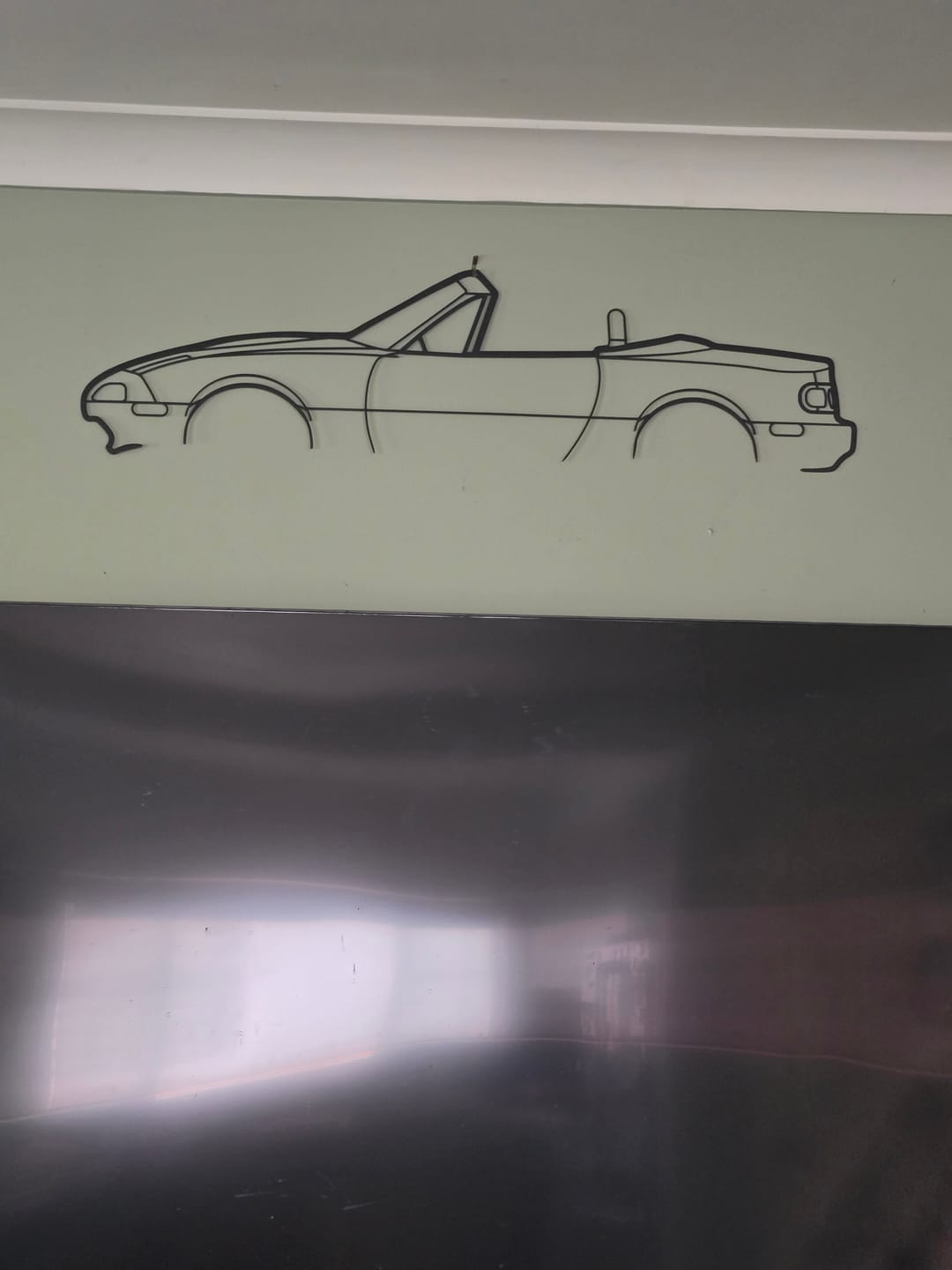 Customer photo review of Mazda Miata MX5 NA 1990-1997 Metal Wall Art Silhouette