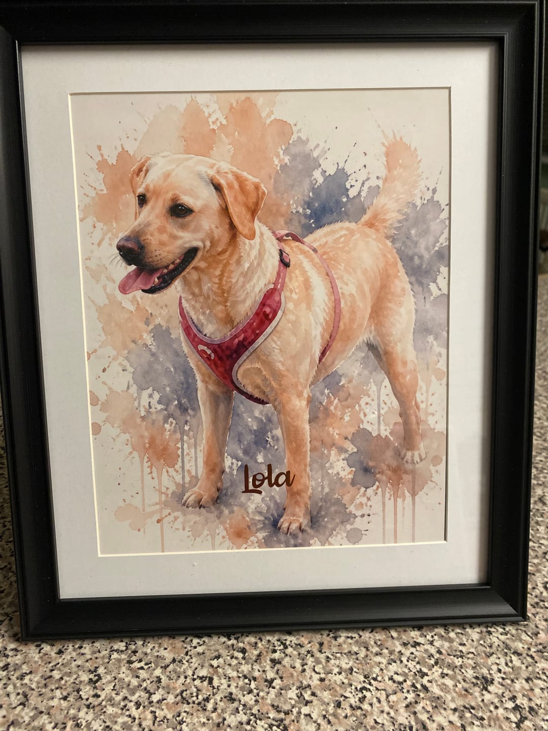 Customer photo review of Watercolour Realistic Portrait - Personalised Poster