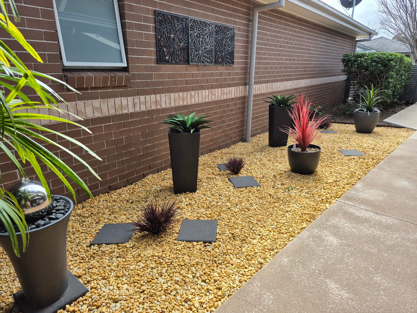 Customer photo review of Artificial Brown Tipped Grass Plant UV Resistant 35cm