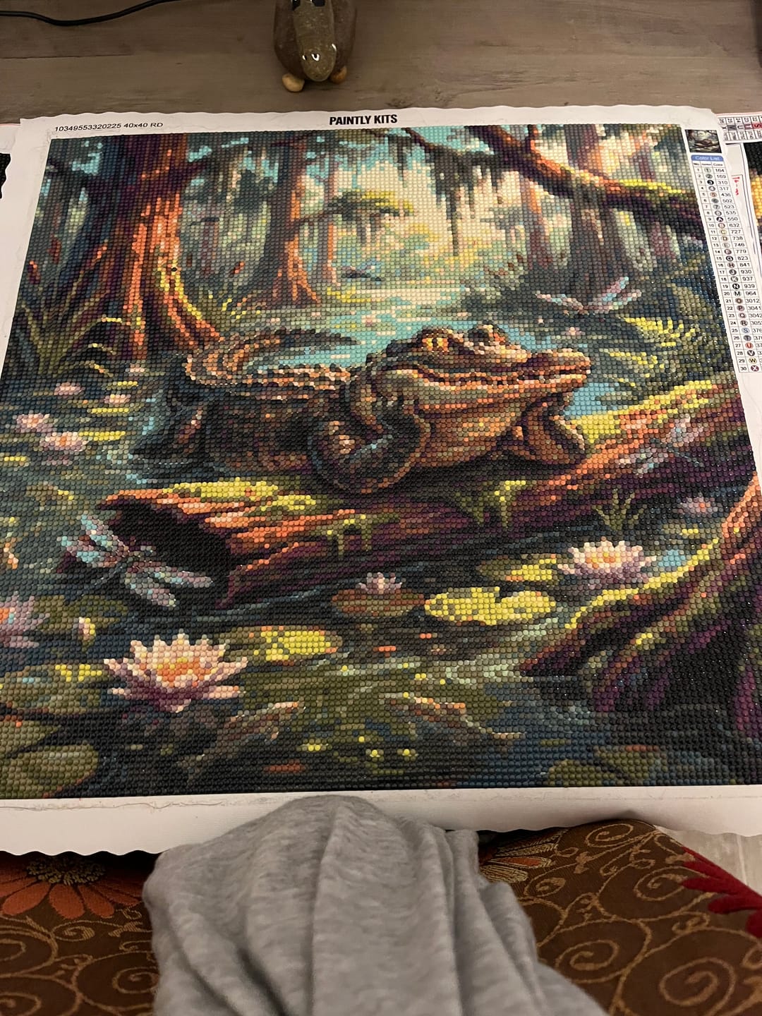 Customer photo review of Dreamy Swamp Gator (Diamond Painting)