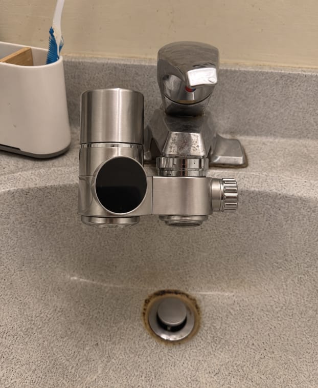 Customer photo review of PureGlow — The UV Faucet Filter for Clearer Skin