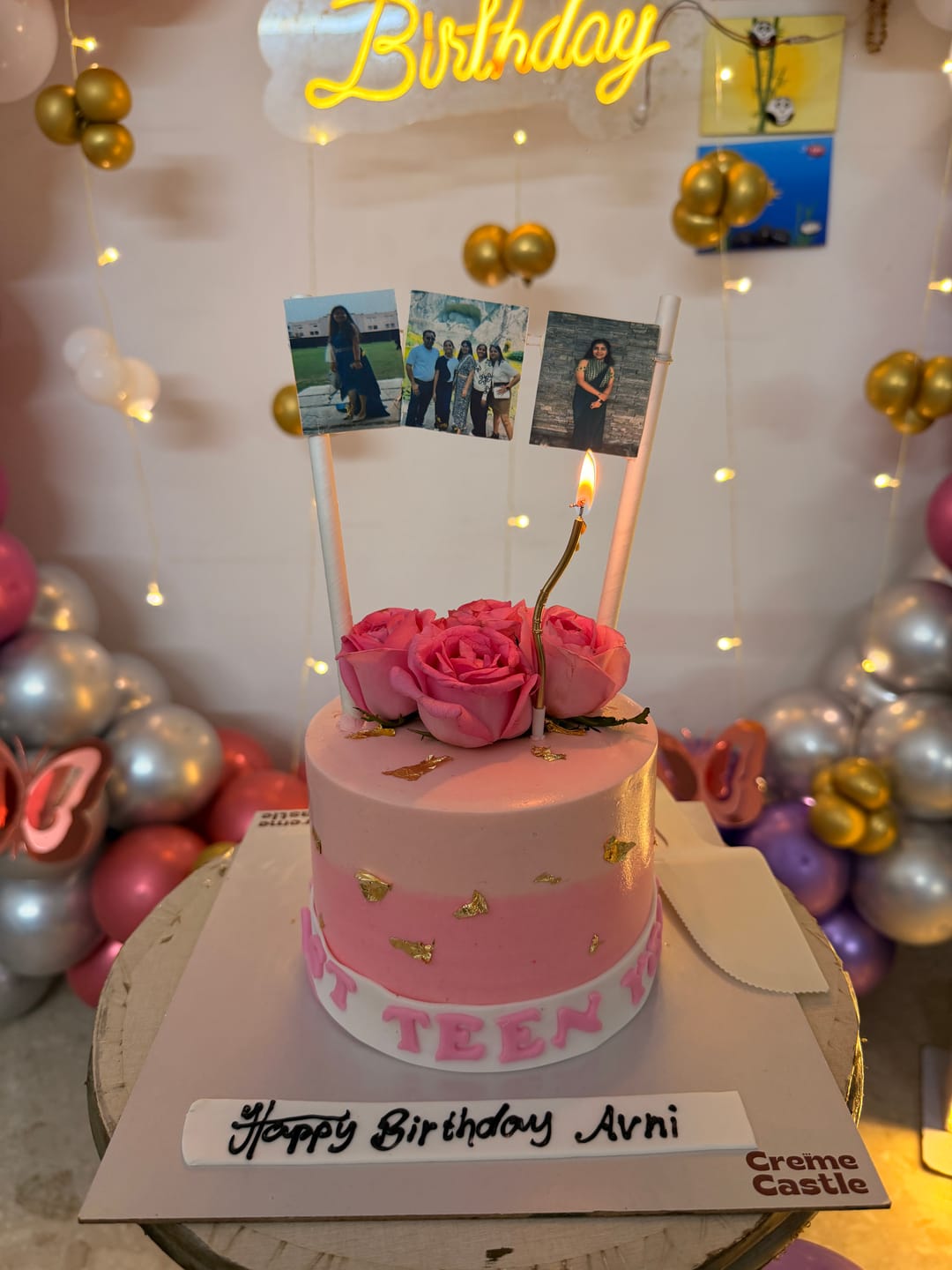 Customer photo review of Photo Floral Ombre Cake