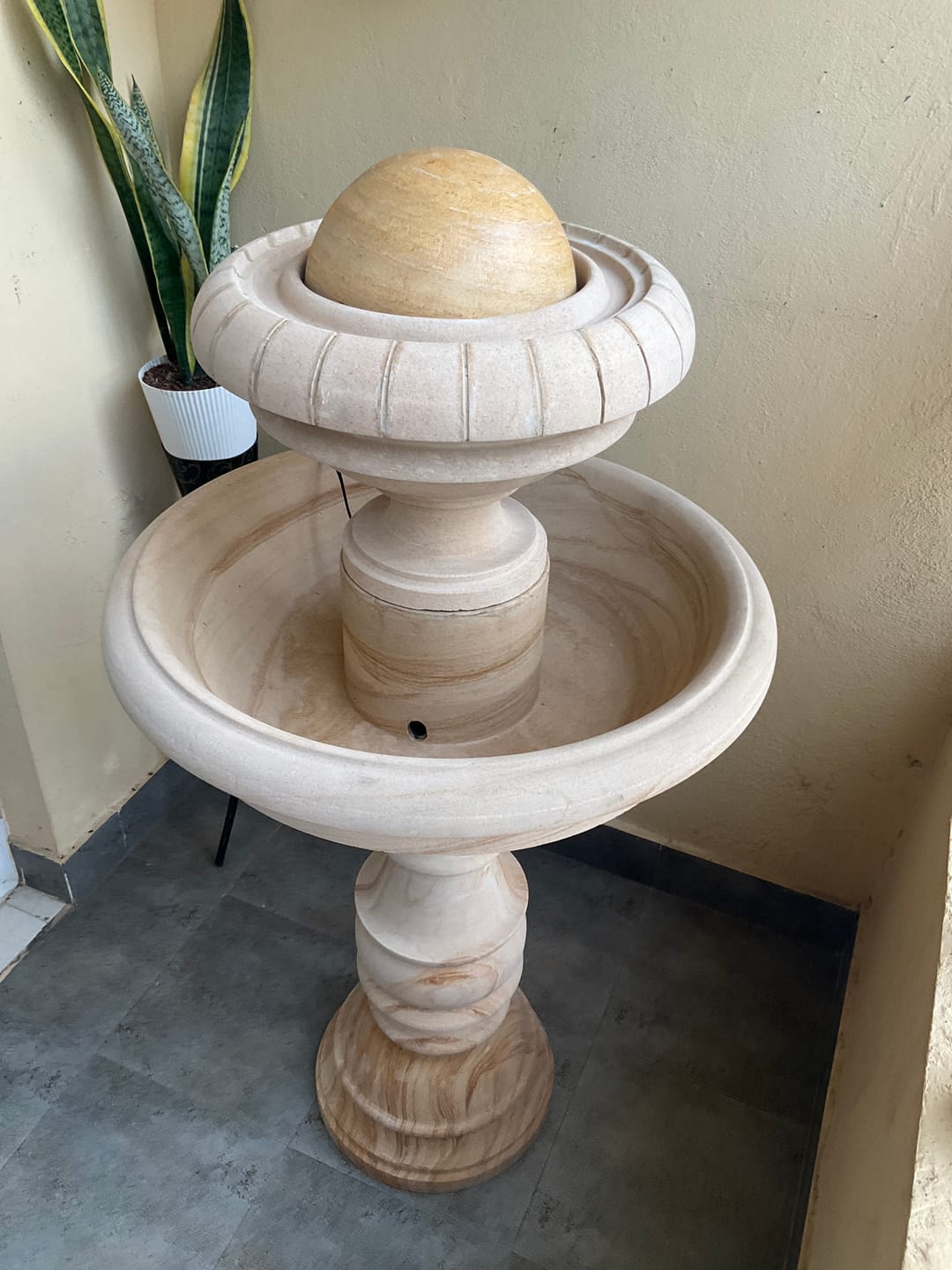 Customer photo review of Sandstone Fountain - Handicraft Bazaar