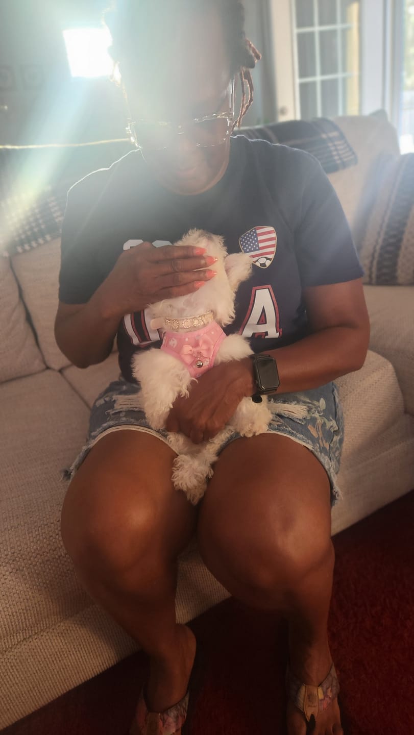 Customer photo review of The Personalized Sparkle Collar