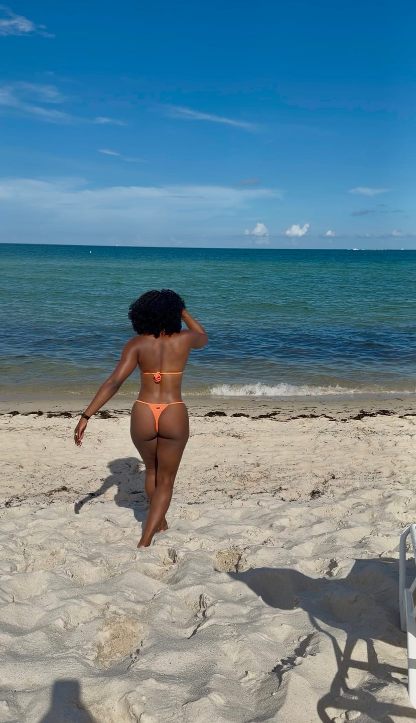 Customer photo review of 008 Micro Bikini Bottoms - Sunburst Orange
