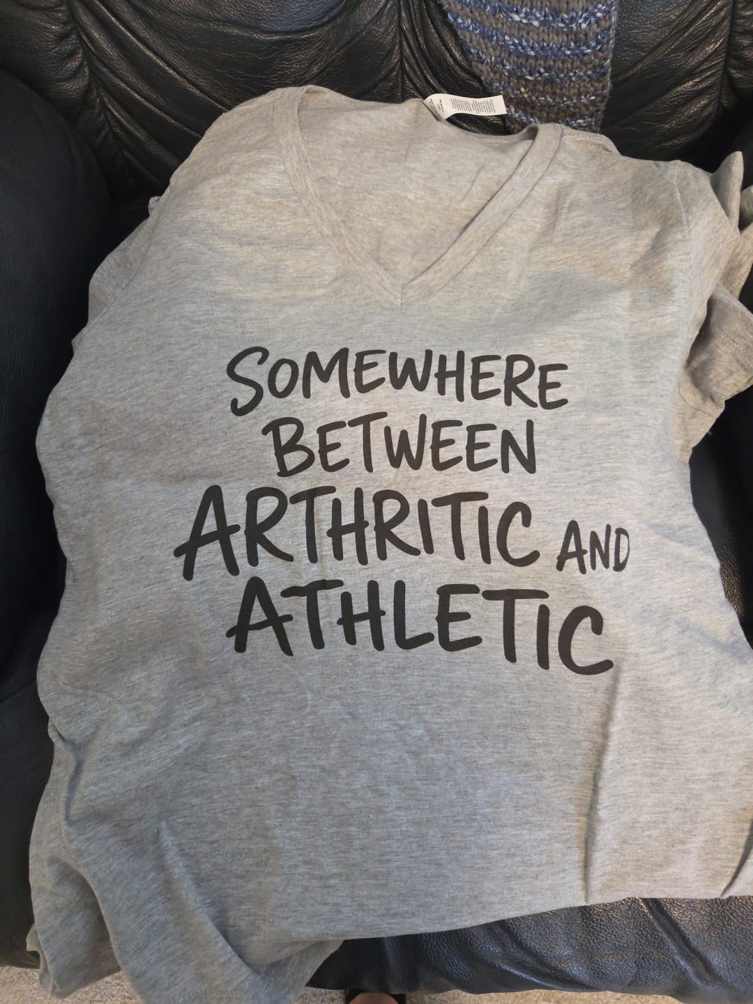 Customer photo review of Arthritic Athletic V-Neck
