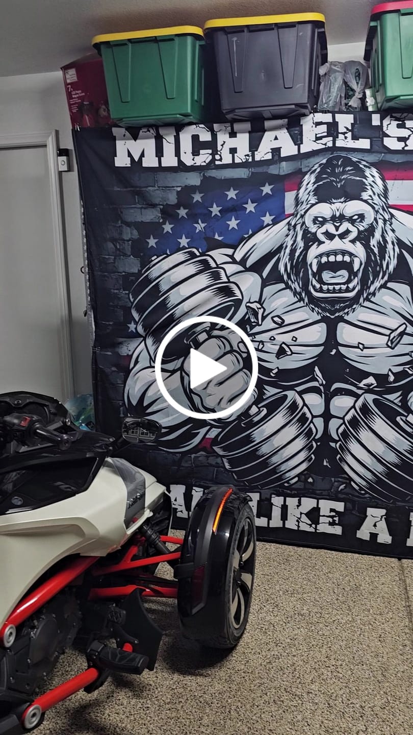 Customer video review of American Beast Mode Personalized Gym Flag 11508