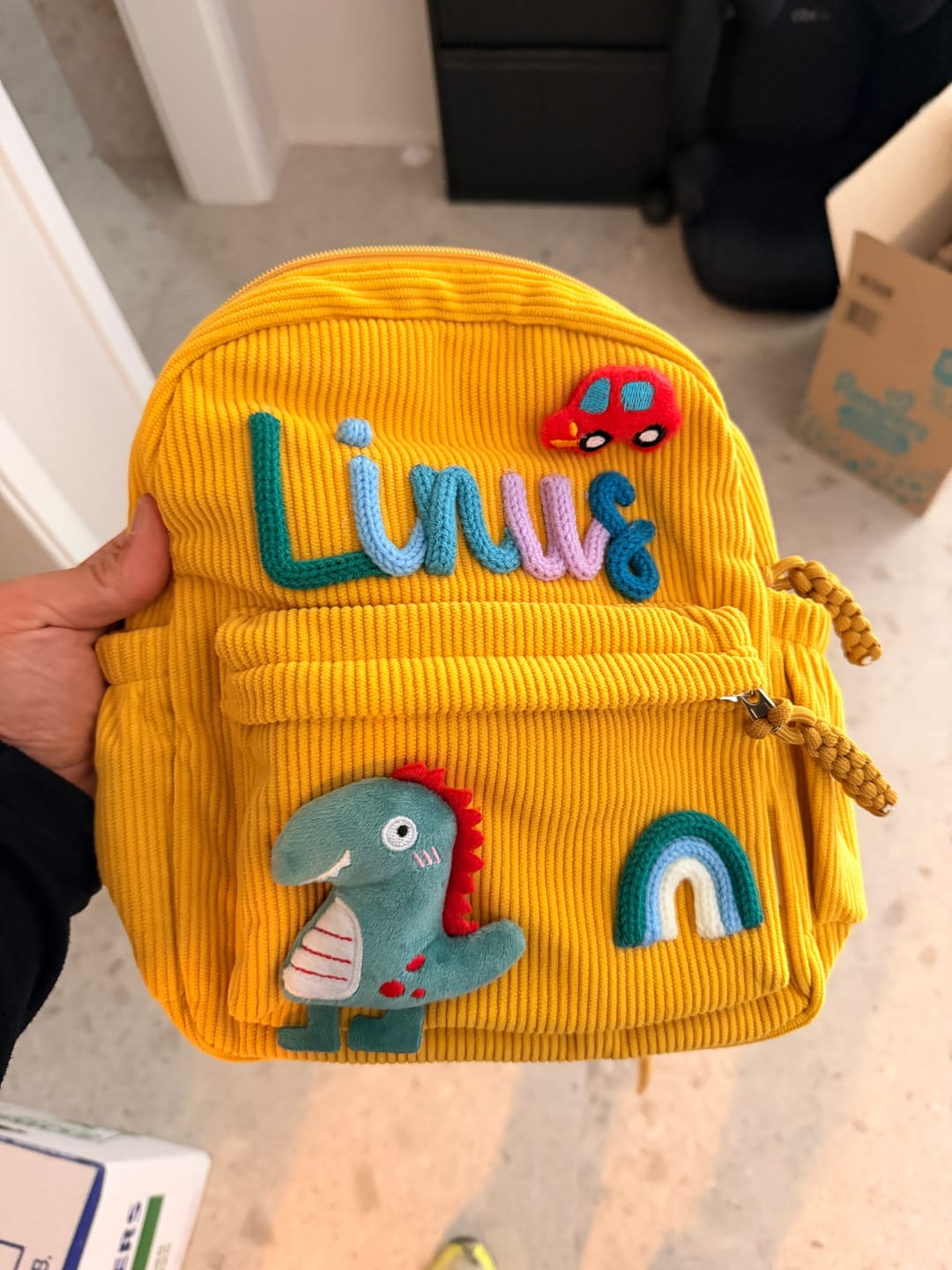 Customer photo review of K&C - Personalized Knitted Backpack