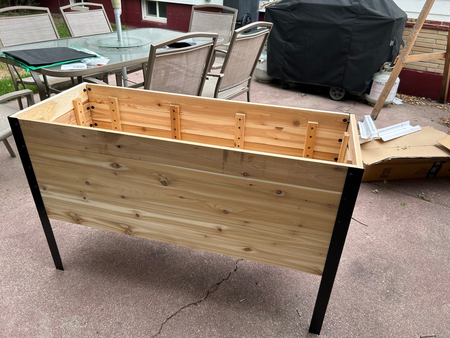 Customer photo review of 18″ x 48″ Deep Root Raised Garden Bed - 30″ TALL / Garden Grade