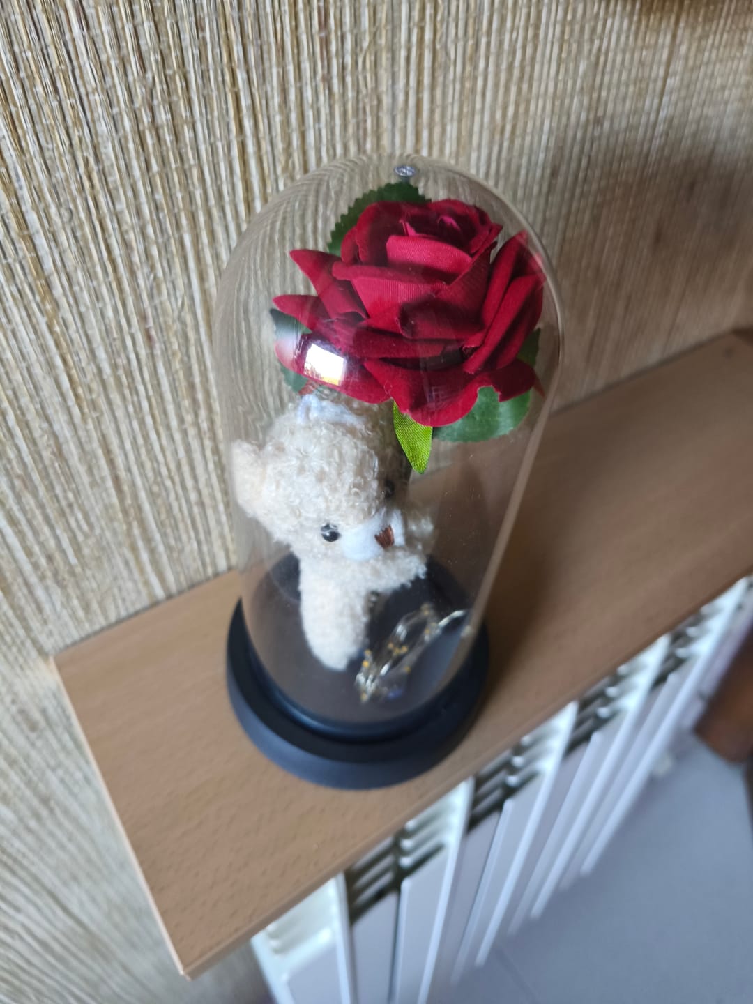 Customer photo review of Osito con Rosa y Corazón luminoso