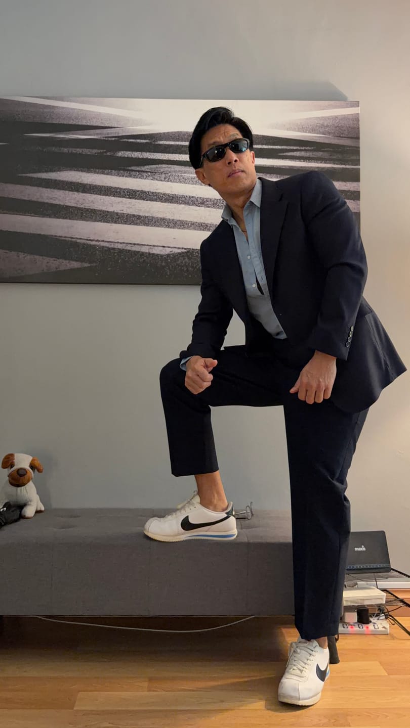 Customer photo review of Trousers With Belt Loop - Deep Navy (Regular Fit)