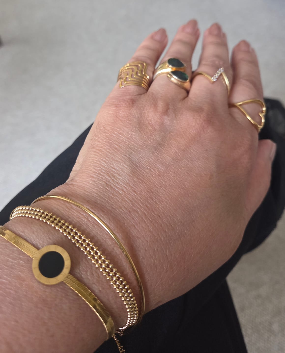 Customer photo review of Milan Gold Beaded Chain Bracelet