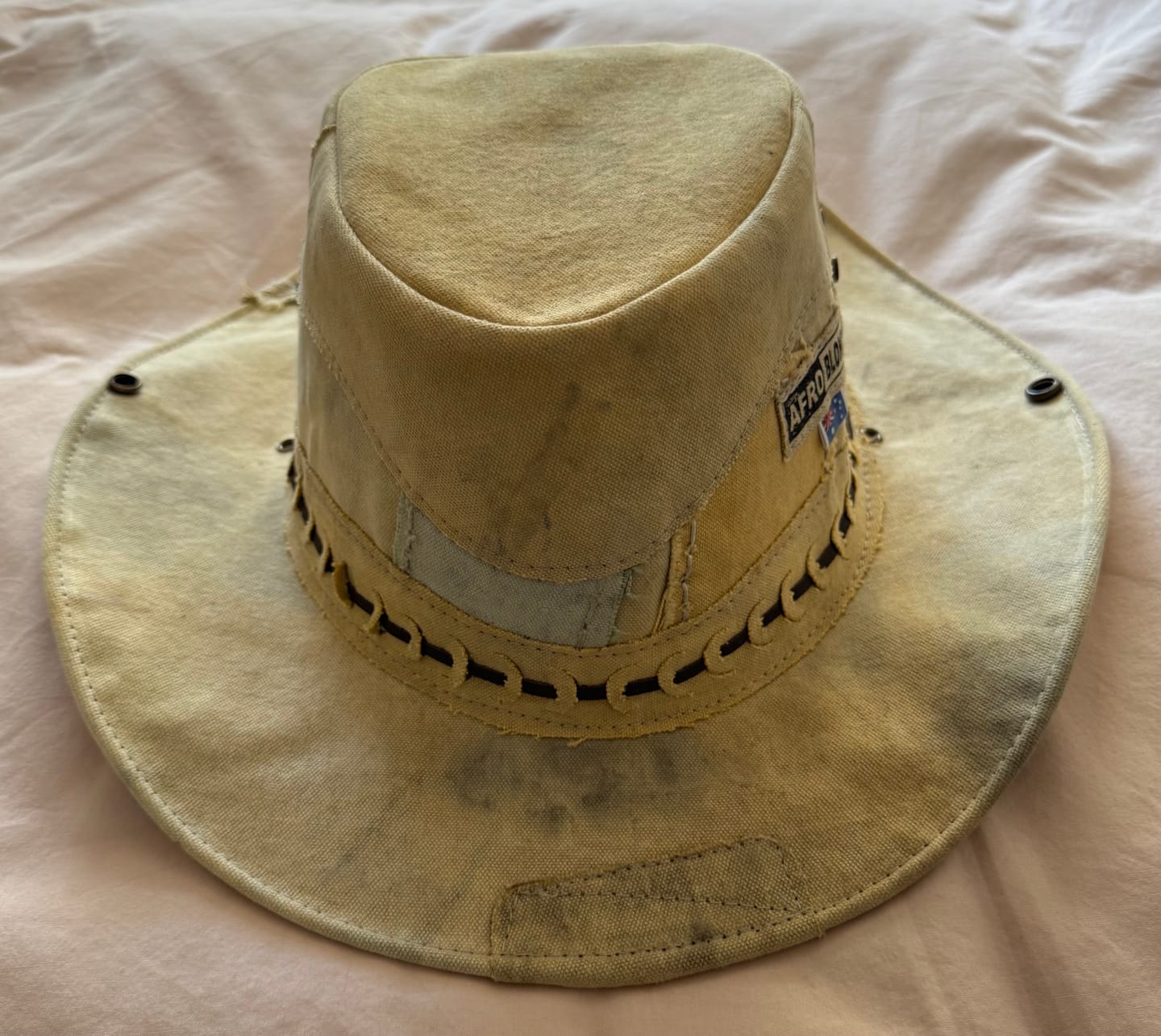 Customer photo review of Wire Brim Hat - vintage truck canvas