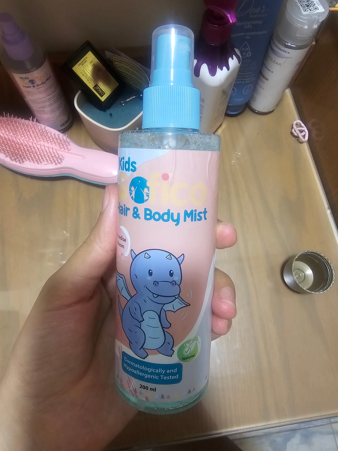 Customer photo review of Sofico Kids Hair & Body Mist Paradise Bloom 200 ml