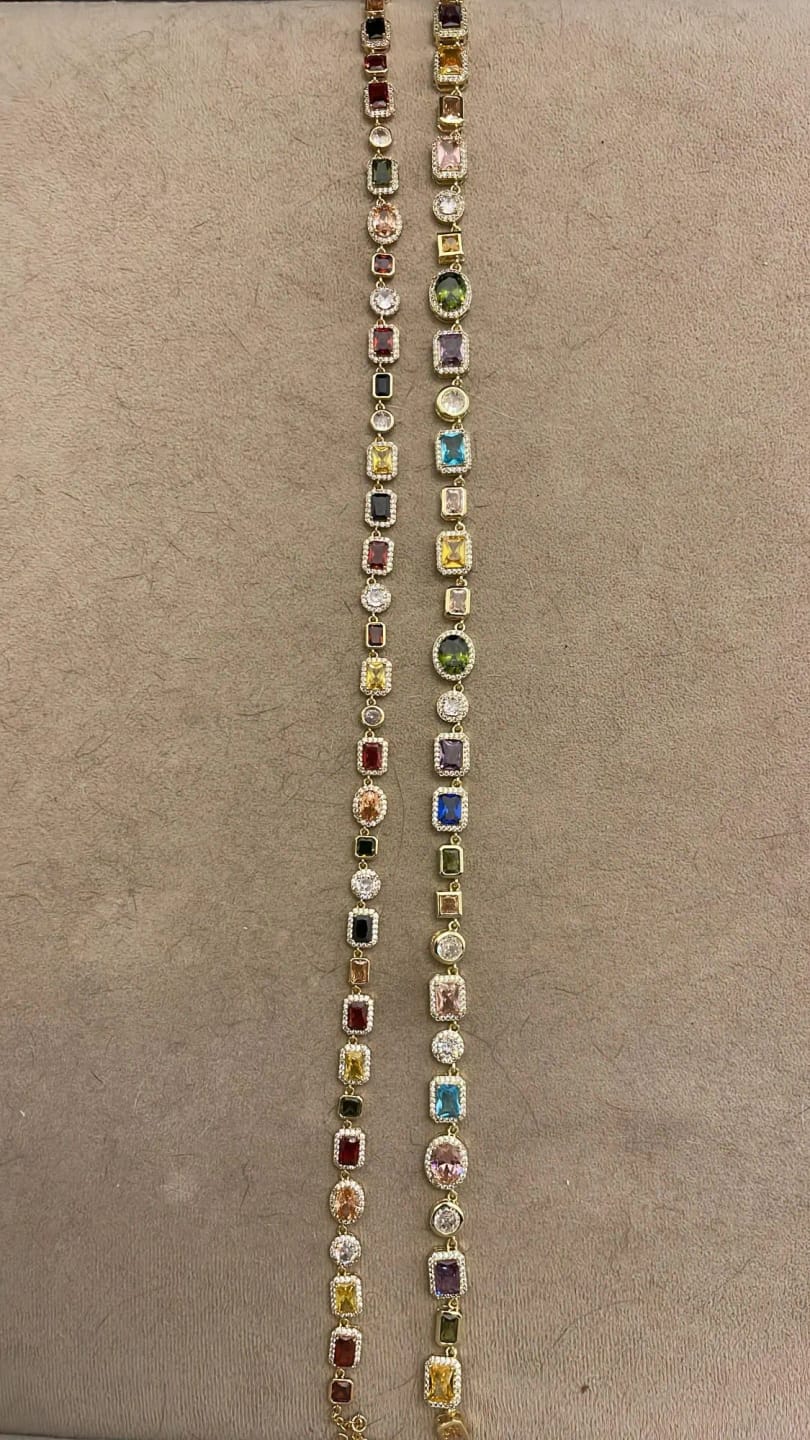 Customer photo review of Collier de pierres précieuses (or)
