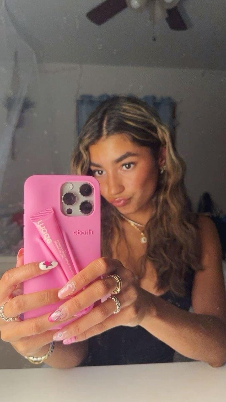 Customer photo review of Rhode Phone Case Rose