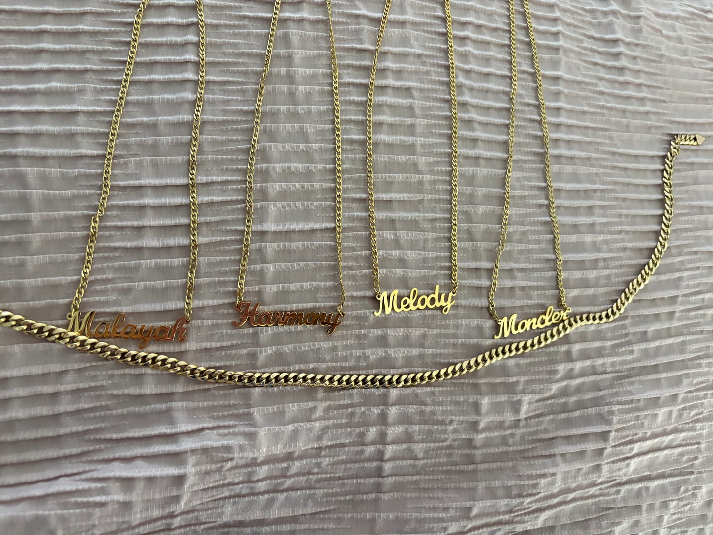 Customer photo review of Kids Custom Name Necklace w/ Cuban Chain