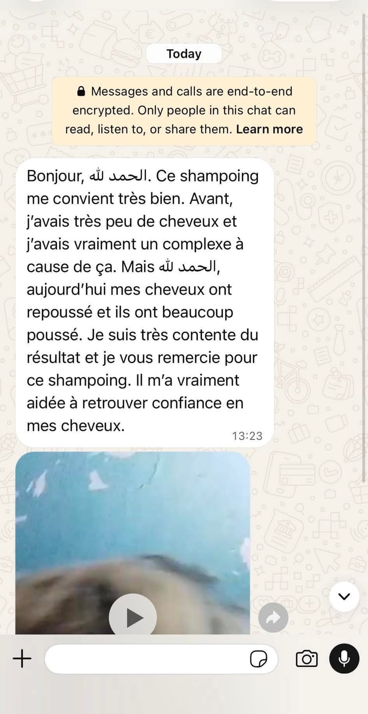 Customer photo review of Shampooing Pousse et croissance