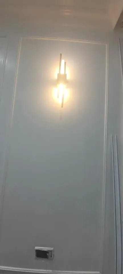 Customer photo review of Curved Wall Light for Bedside, Acrylic Diffuser Sconce