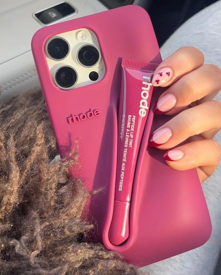 Customer photo review of Rhode Phone Case Raspeberry