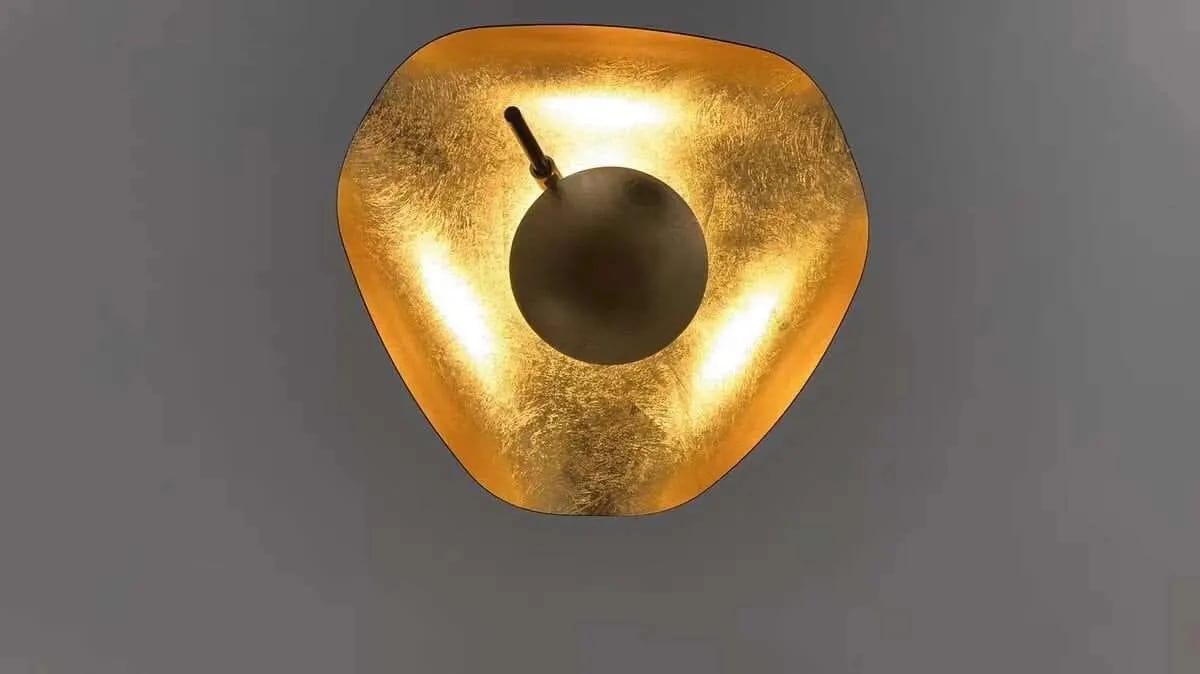Customer photo review of Gold Leaf Ceiling Light for Bedroom, 40 to 80 cm, Three Tones