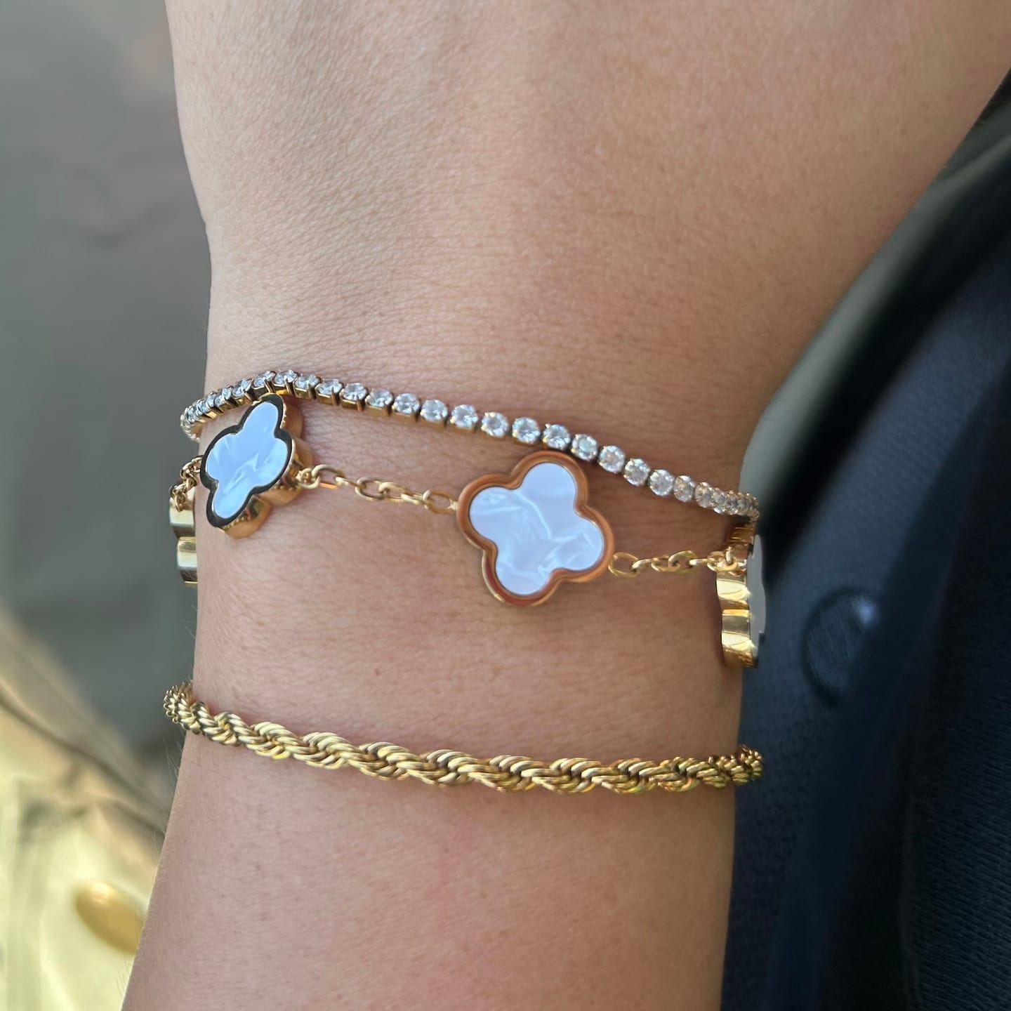 Customer photo review of White Clover Bracelet