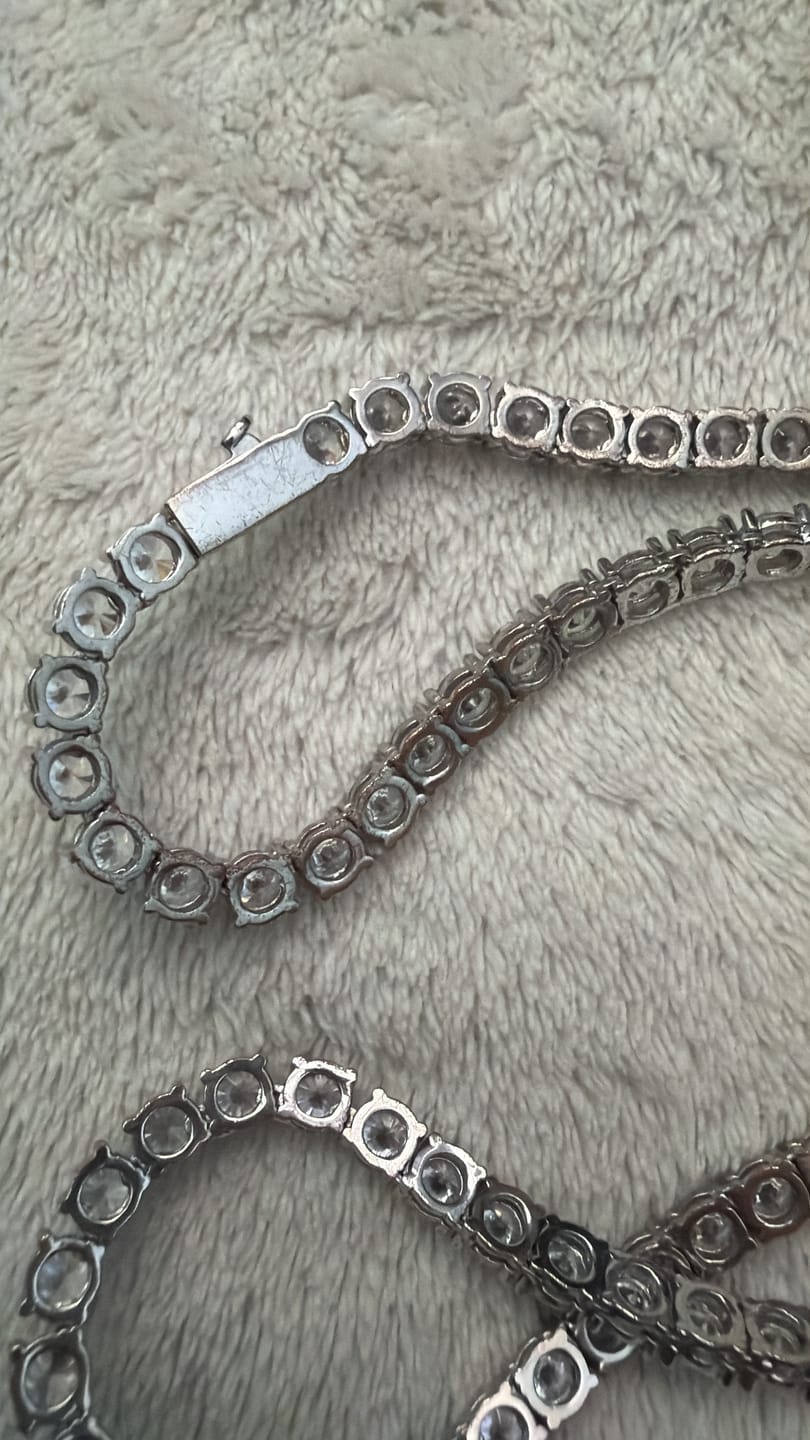 Customer photo review of 5mm Moissanite Tennis Chain - Silver - D Color - VVS1