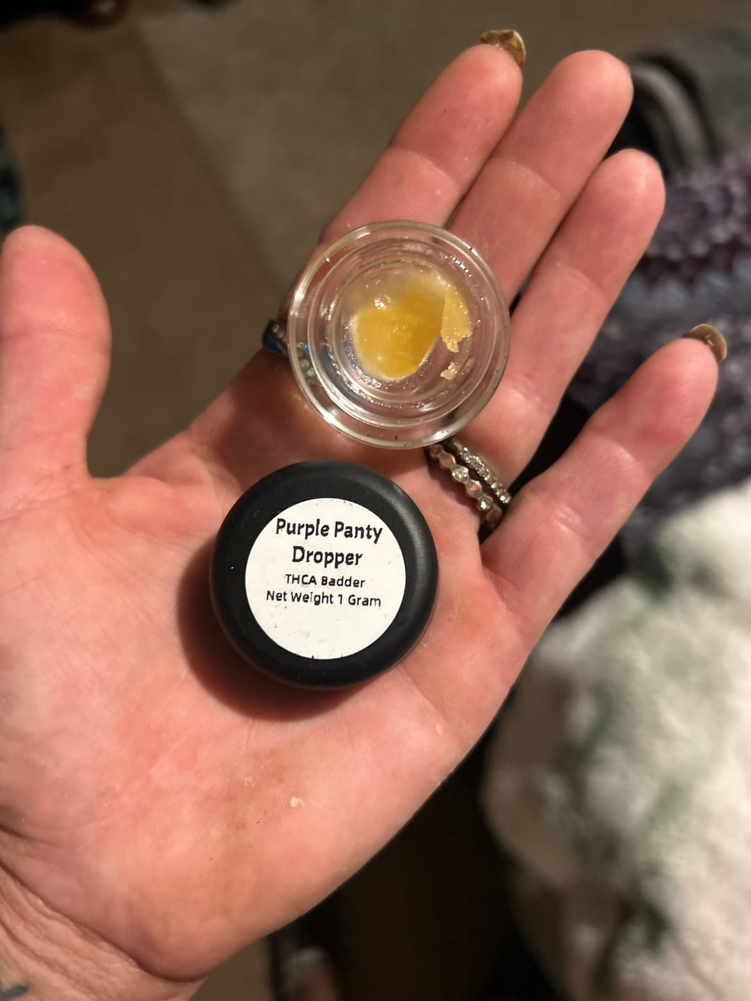 Customer photo review of Purple Panty Dropper | THCA Badder