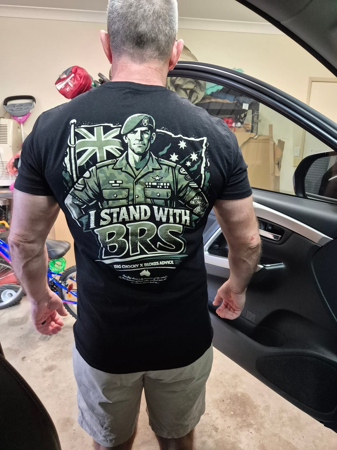 Customer photo review of Big Chocky | Stand With BRS Tee