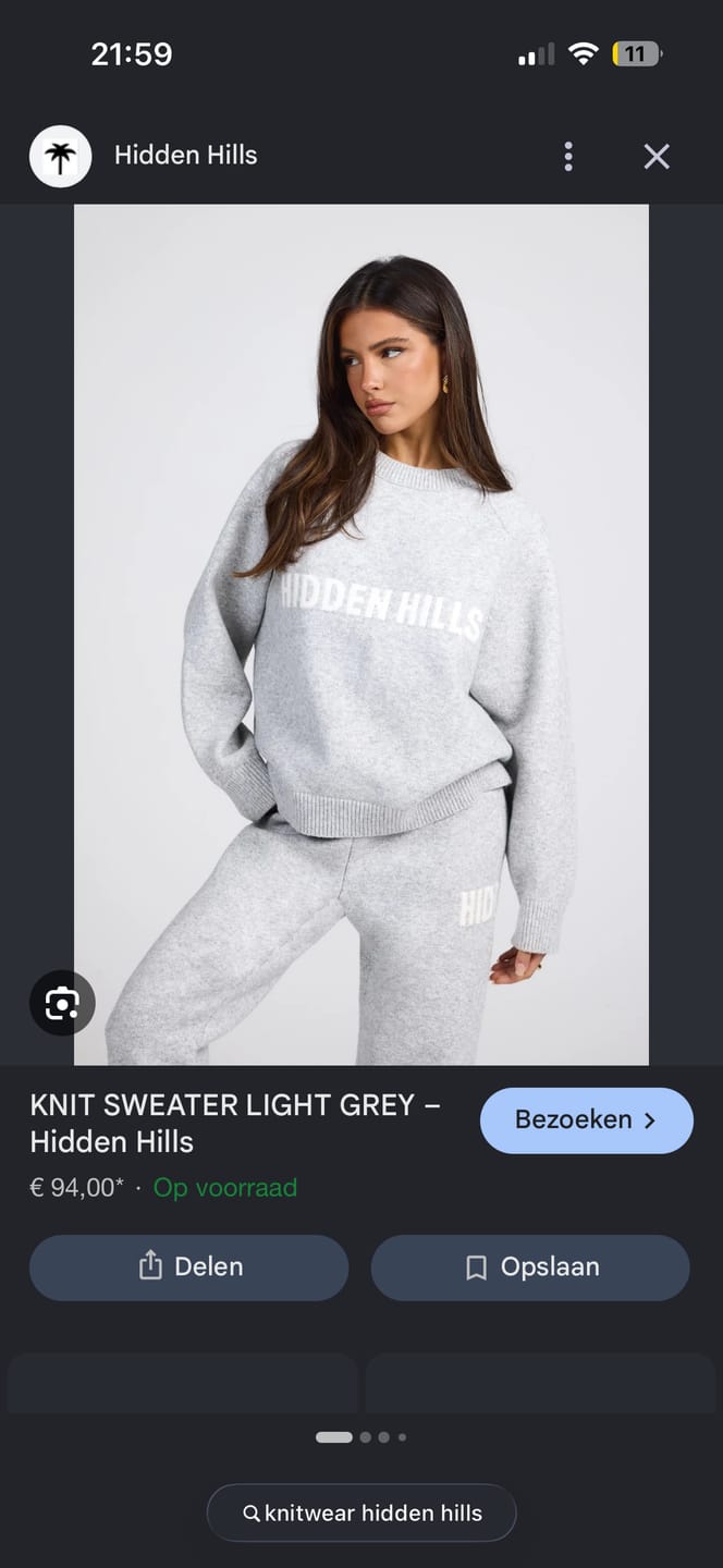 Customer photo review of KNIT SWEATER LIGHT GREY