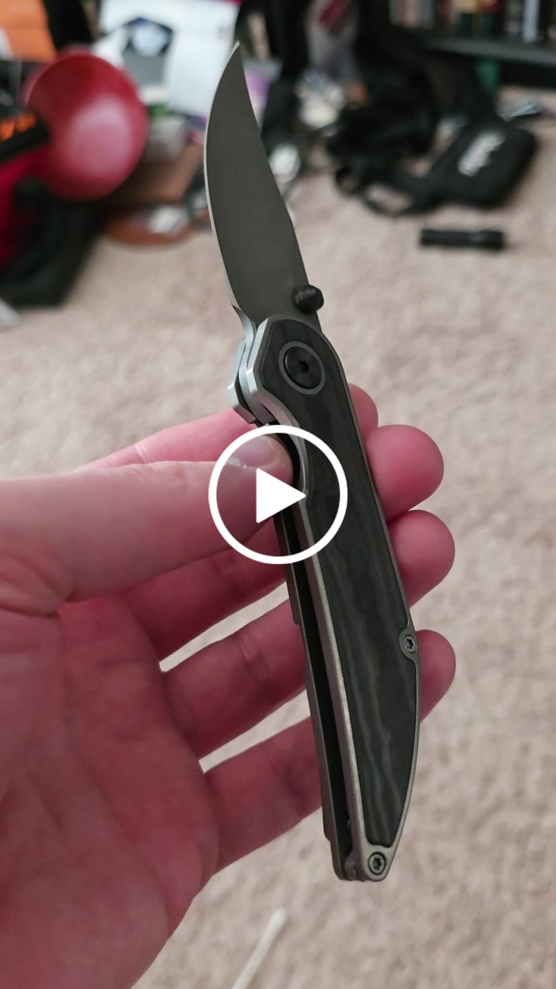 Customer video review of Hypercut MFG Bikkhu, CPM-S45VN Flipper, Titanium Frame, Tactical Gray Fat Carbon Inlay, Zirconium Accents, Serial 0192 - Made in USA